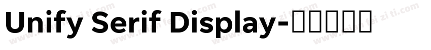 Unify Serif Display字体转换
